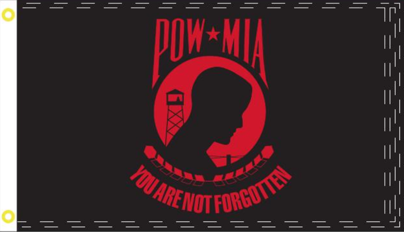 POW MIA Red 3'X5'  Rough Tex® 100D