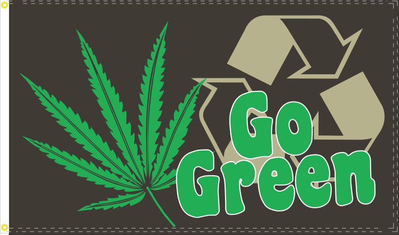 Go Green Marijuana Recycle Flag 3'x5' DuraLite®