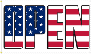 Open Flag Stars And Stripes 3'X5'  Rough Tex® 100D