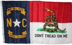 North Carolina NC Gadsden Gold 3'X5' Flag Rough Tex® 68D Nylon