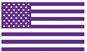 Purple & White USA 3'X5' Flag Rough Tex® 100D