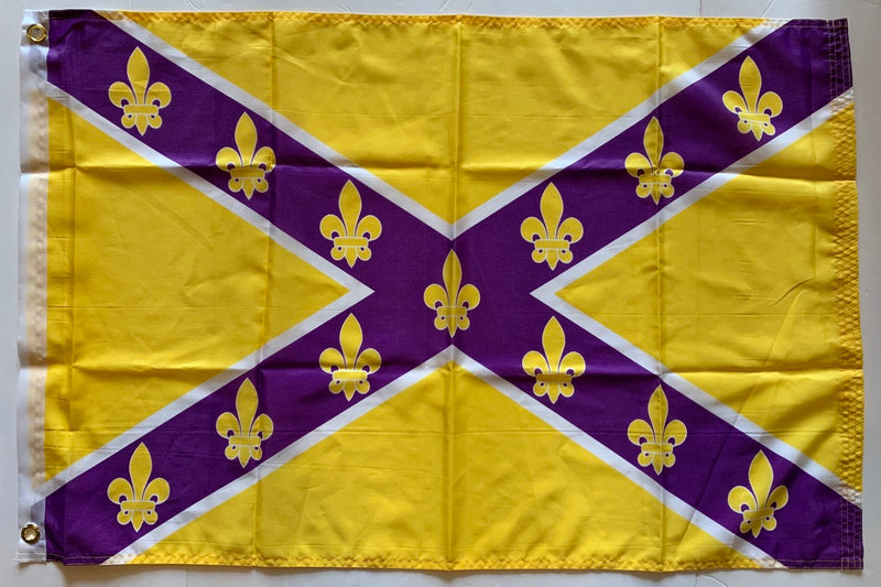 Purple & Gold Fleur De Lis 2'x3'- Rough Tex® 100D