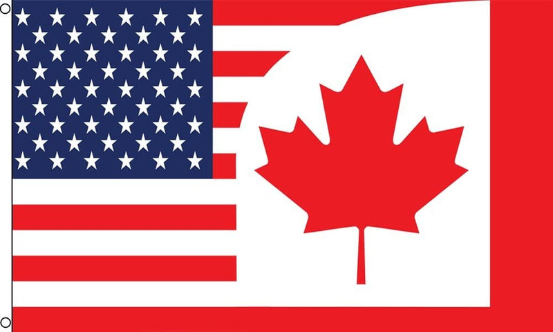 USA/Canada Combination 3'X5' Flag Rough Tex® Polyester