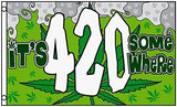 It's 4:20 Somewhere 3'X5' Flag Rough Tex® Polyester