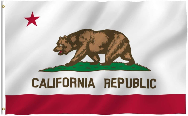 California Republic Single Sided 3'X5' Flag Rough Tex® 200D