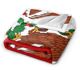 Mexico Flag Deluxe Polar Fleece Blanket