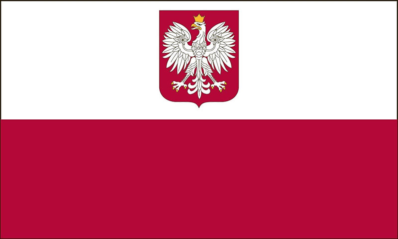 Poland With Eagle 3'X5' Flag ROUGH TEX® 100D