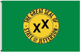 State Of Jefferson 12"X18" Flag W/ Grommets Rough Tex® 100D