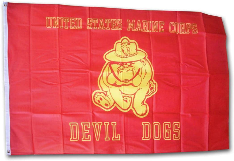 Marines Devil Dogs 3'X5' Flag Rough Tex® Super Polyester