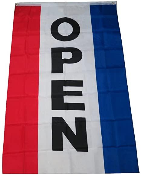 Open Banner Double Sided 3'X5' Flag Rough Tex® 100D