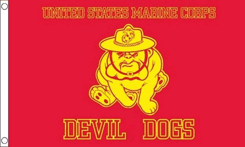 Marines Devil Dogs 3'X5' Flag Rough Tex® Super Polyester