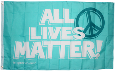All Lives Matter Peace Sign 3'X5' Flag Rough Tex® 100D