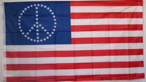 USA Peace Sign 50 Stars Flag 3'X5' Rough Tex® 68D Nylon