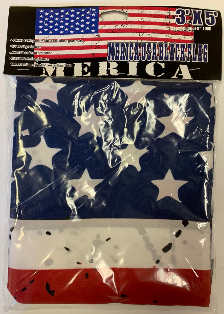 'Merica USA Black 3'X5' Flag ROUGH TEX® 100D