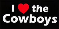 I Love The Cowboys Bumper Sticker