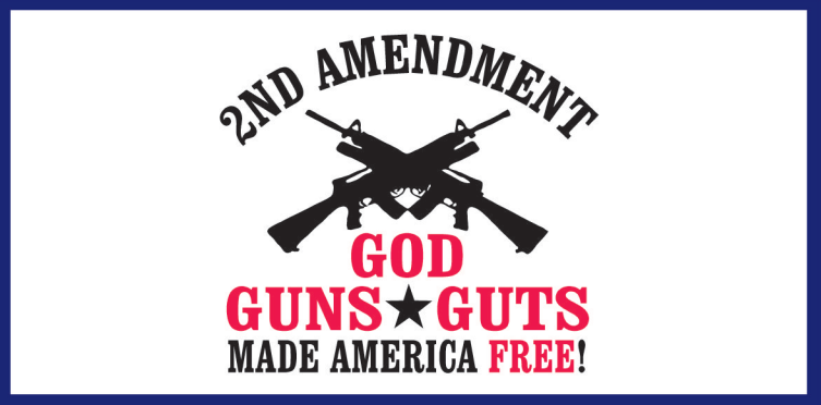 God Guns Guts Made America Free Bumper Sticker