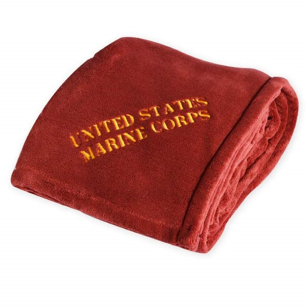 US Marine Corps Flag Deluxe Polar Fleece Blanket