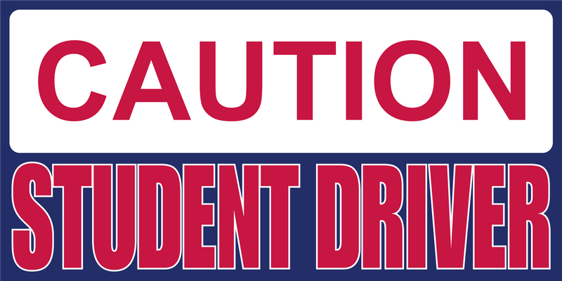 Caution Student Driver - Bumper Sticker