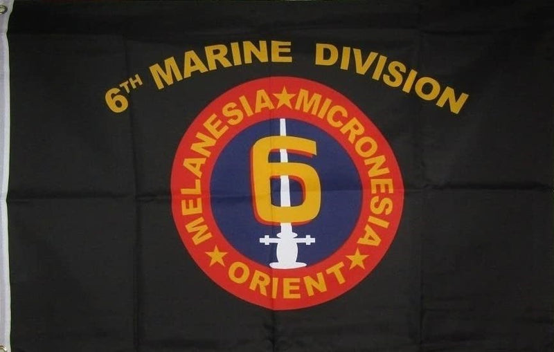 6th Marine Division 3'X5' Flag Rough Tex® Super Polyester