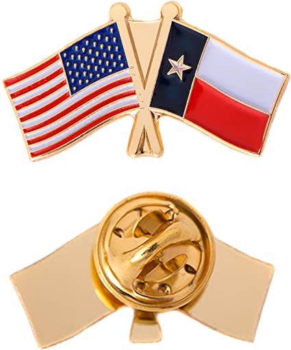 USA & Texas - Cloisonne Hat & Lapel Pin