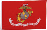 United States Marine Corps Embroidered Double Sided 3'X5' Flag Rough Tex® 150D