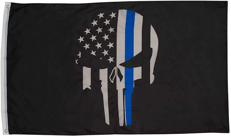 American Blue Shield Police Punisher 2'X3' Flag Rough Tex® 100D