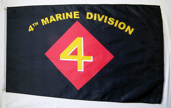 4th Marine Division 3'X5' Flag Rough Tex® Super Polyester