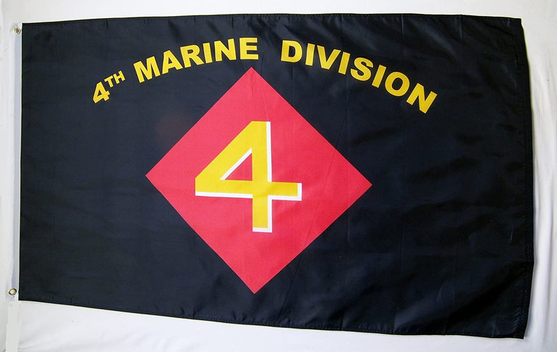 4th Marine Division 3'X5' Flag Rough Tex® Super Polyester