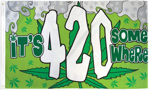 It's 4:20 Somewhere 3'X5' Flag Rough Tex® Polyester