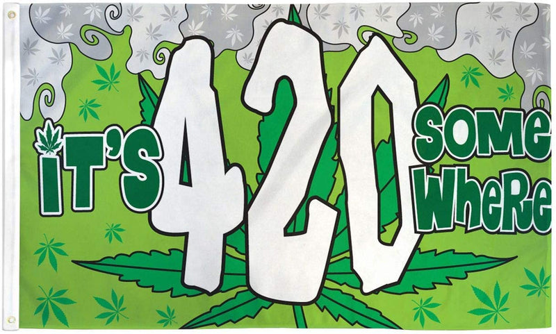 It's 4:20 Somewhere 3'X5' Flag Rough Tex® Polyester