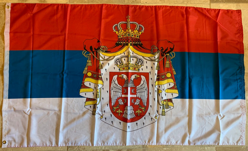 Serbia Royal Flush 1882-1918 3'X5' Flag 100D ROUGH TEX ®