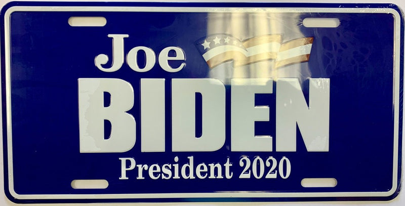 Joe Biden President 2020 Blue Aluminum Embossed License Plate