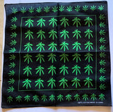 Assorted Weed Themed Bandana Head Wraps 100% Cotton 22"X22"