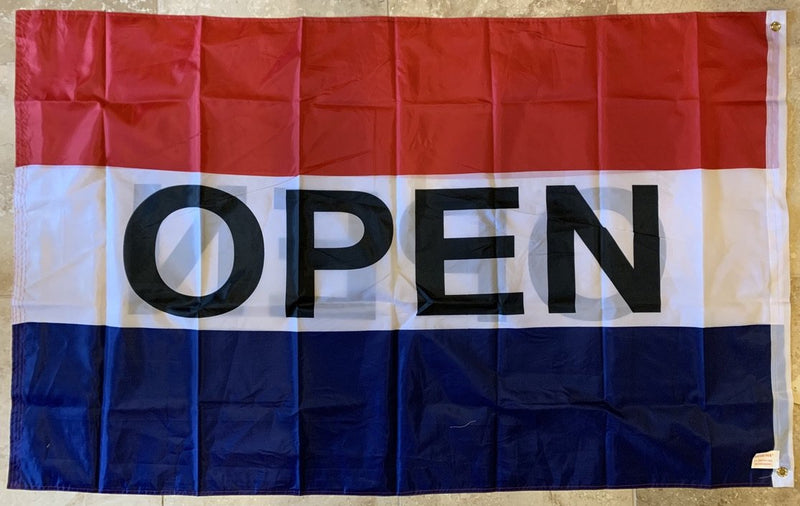 Open Flag Double Sided 3'X5' Rough Tex® 100D