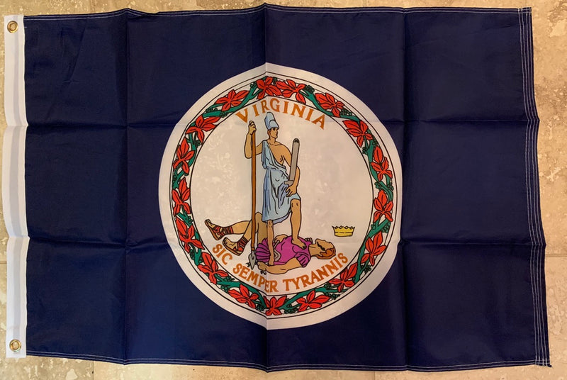 Virginia Sic Semper Tyrannis Flag Rough Tex ® 150D 2'X3' Flags