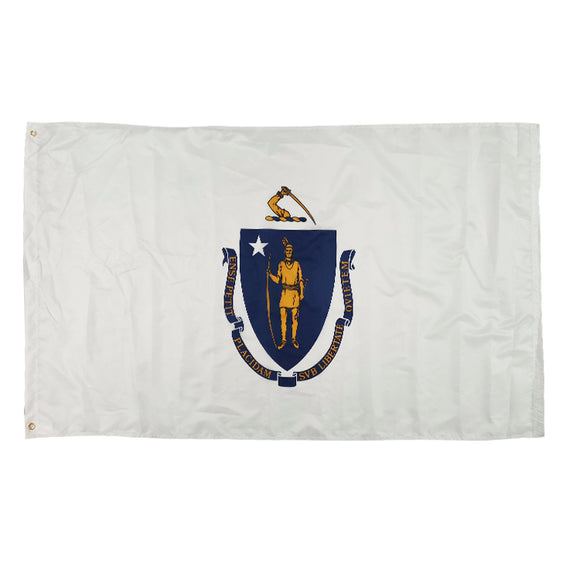 The Commonwealth of Massachusetts 3'X5' Flag ROUGH TEX® 100D