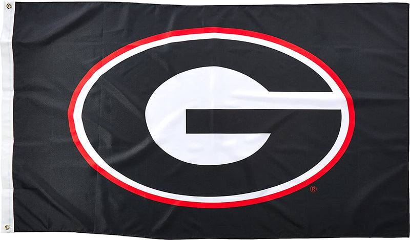 University Of Georgia UGA Black 5'X8' Flag Rough Tex® 300D
