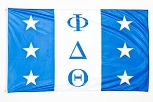 PHI DELTA THETA FLAG WITH GROMMETS - 12'X18' Rough Tex® 100D