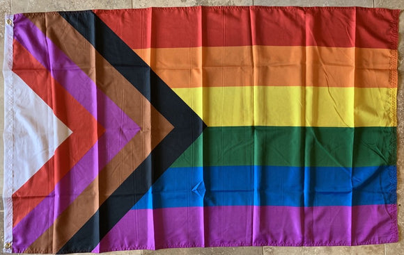 Progressive Rainbow Flag - 3'X5' Rough Tex® 100D