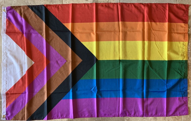 Progressive Rainbow Flag With Grommets 12''X18'' Rough Tex® 100D
