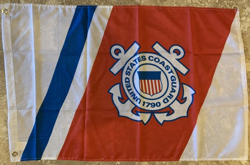 United States Coast Guard Racing Strip Flag 2'X3' Rough Tex® 100D