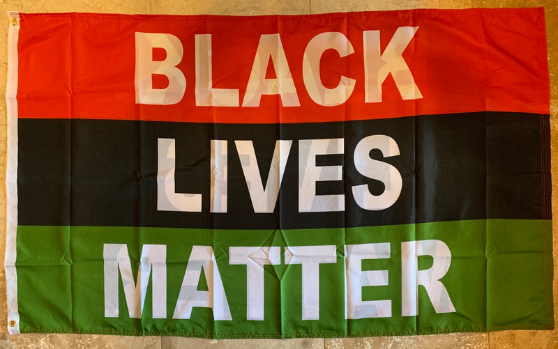 Black Lives Matter Pan African Double Sided 3'X5' Flag Rough Tex® 100D