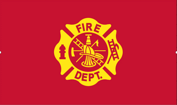 Fire Department Double Sided 3'X5' Flag Rough Tex® 68D Nylon