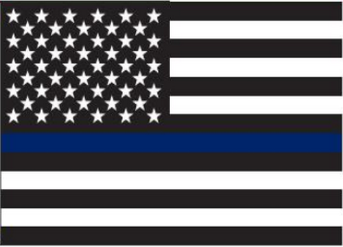 USA Police Memorial Blue Line 2'X3' Flag Rough Tex® 100D