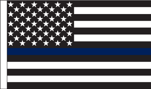 US Police Memorial 3'X5' Flag Rough Tex® 150D Nylon