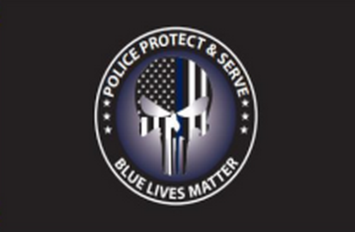 Police Protect And Serve 3'X5' Flag Rough Tex® 100D