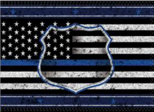 US Police Badge 3'X5' Flag Rough Tex® 100D