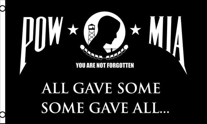 POW MIA All Gave Some Some Gave All Double Sided 3'X5' Flag Rough Tex ® 100D