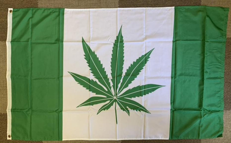 3'X5' GREEN CANADA LEAF FLAG 100D ROUGH TEX ®