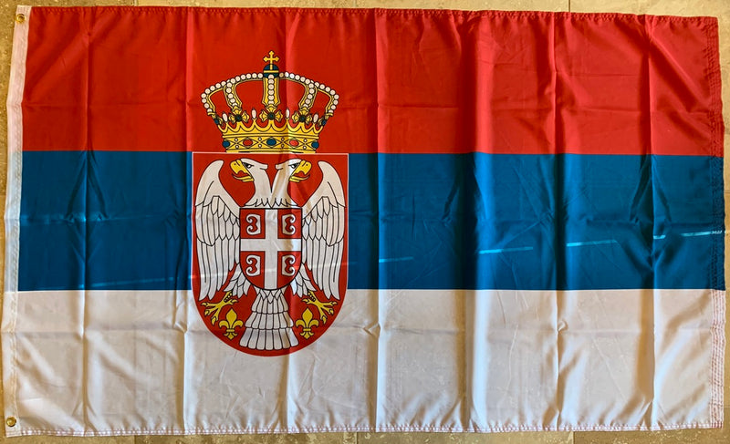 Serbia Flag 3'X5' Flag 100D ROUGH TEX ®